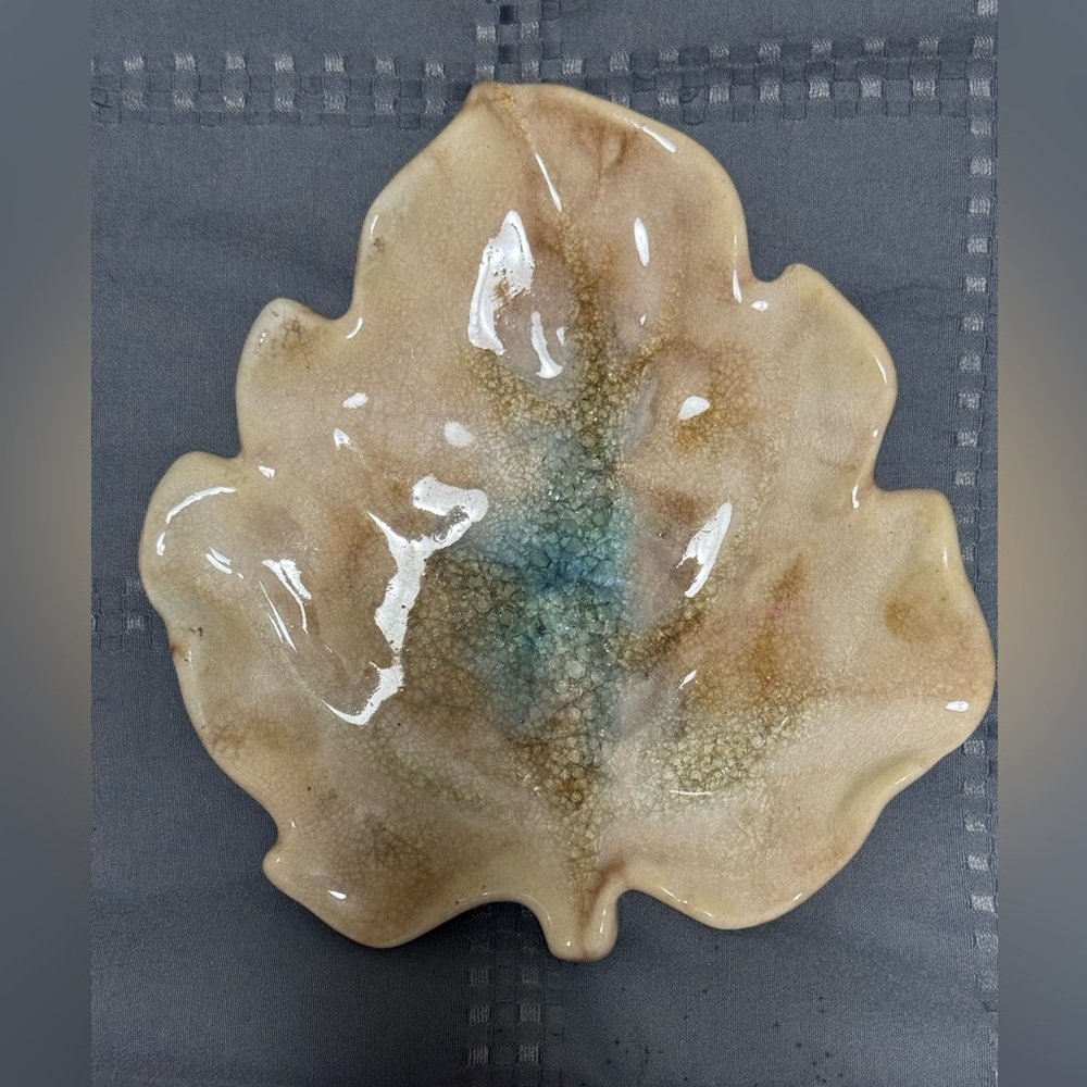 Studio Art Pottery Crackled Glass